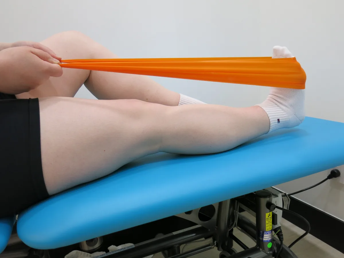 Lower leg rehabilitation exercise at Interlink Physiotherapy